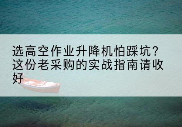 钢城高空作业升降机厂家推荐-选高空作业升降机怕踩坑？这份老采购的实战指南请收好